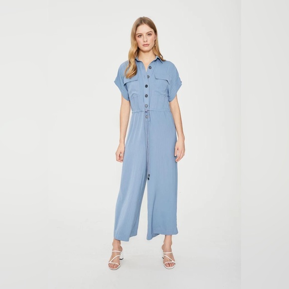 Sail Away Jumpsuit Women's Blue Jumpsuit size 4 - Picture 1 of 5